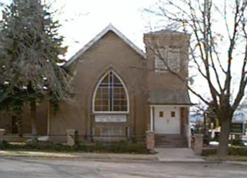 View of Community Presbyterian Church of Cedar City, Built in 1926 and used as a church until 1997. Currently, it is used as an office. 
