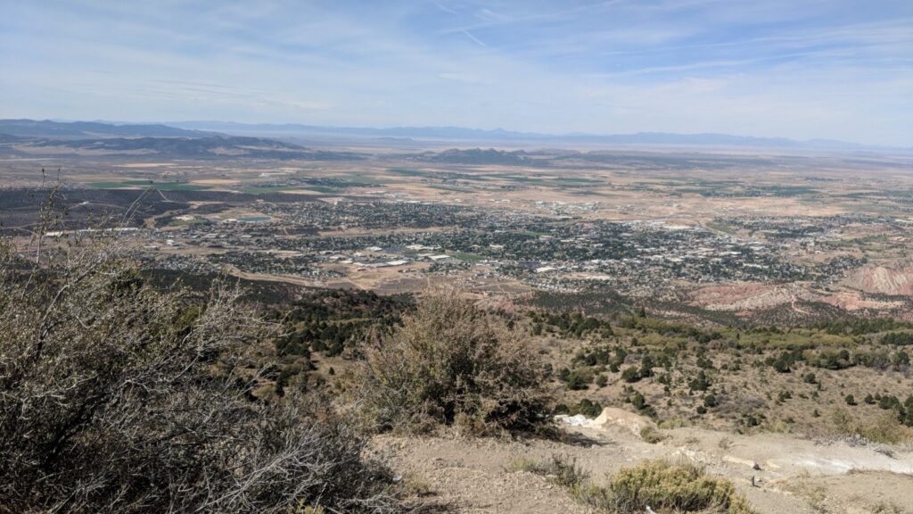 View of Cedar City, Utah from Cedar Mountain, looking northwest. Photo by Jeff Garrison 