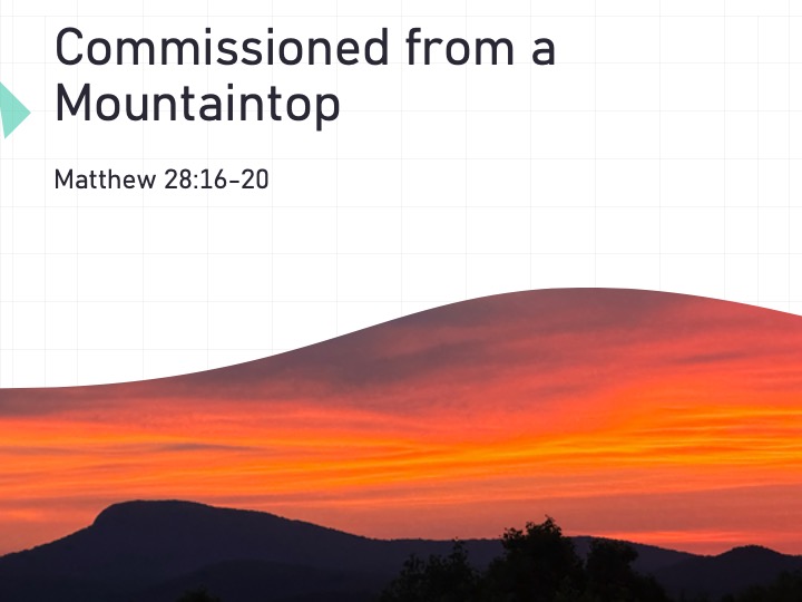 title slide with photo of Buffalo Mountain before sunrise