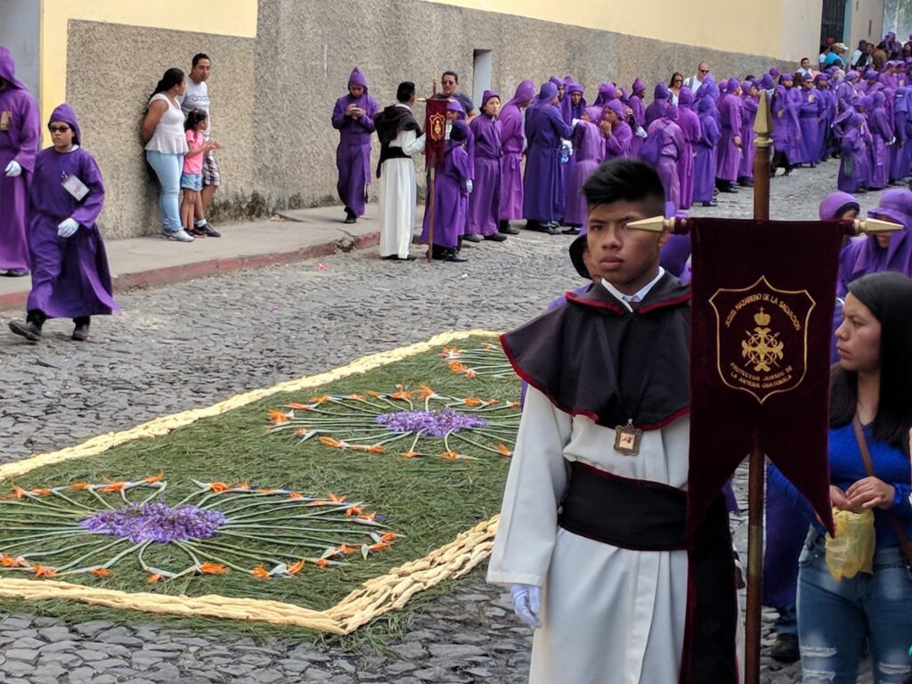 Lenten processional in Antigua 