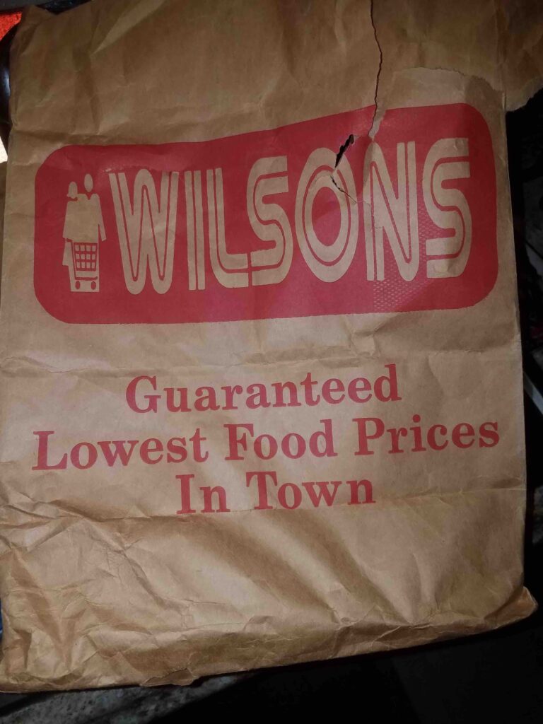 Wilsons grocery bag