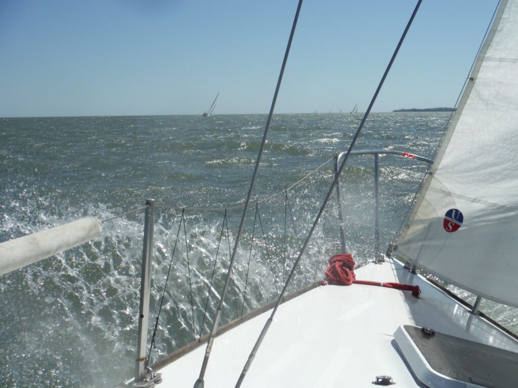 Sailing on a windy day 