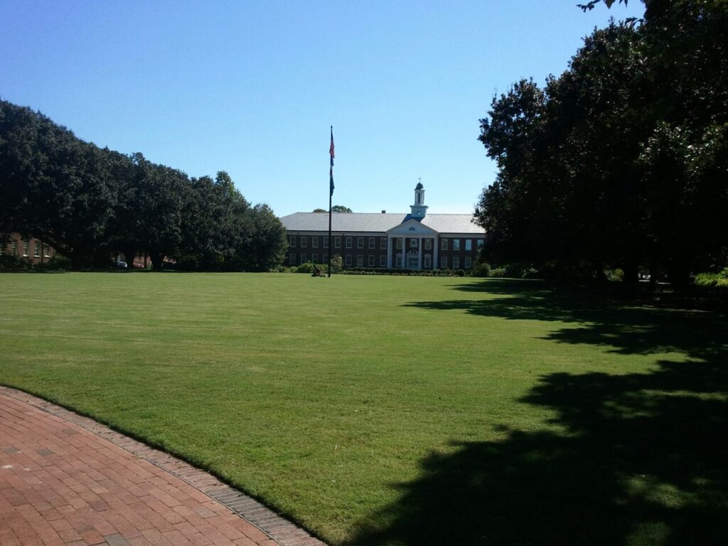 The Administration building at UNCW

