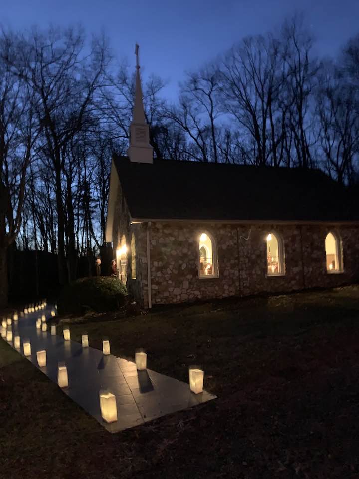 Mayberry Church preparing for Candlelight service