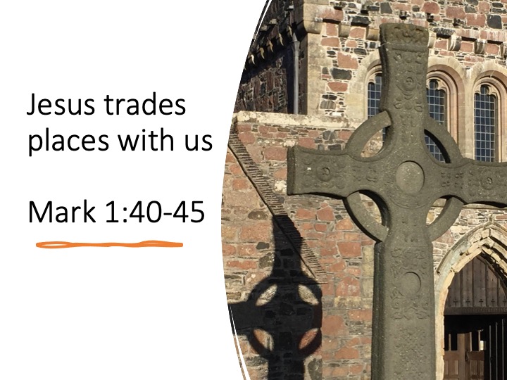 Title slide showing photo of cross on Iona, Scotland