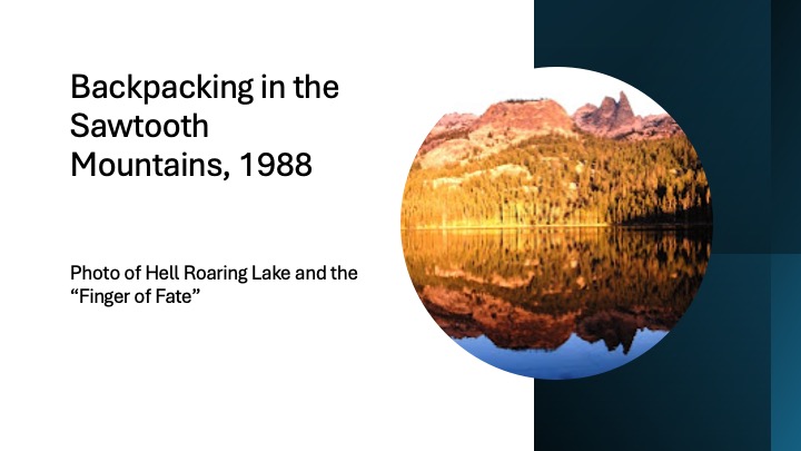 Title Slide with view of Hell Roaring Lake, Idaho