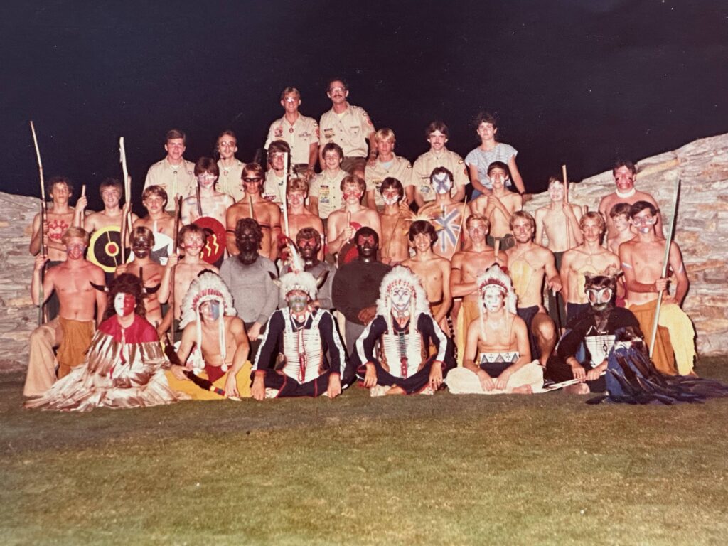 Staff dressed for a pageant 