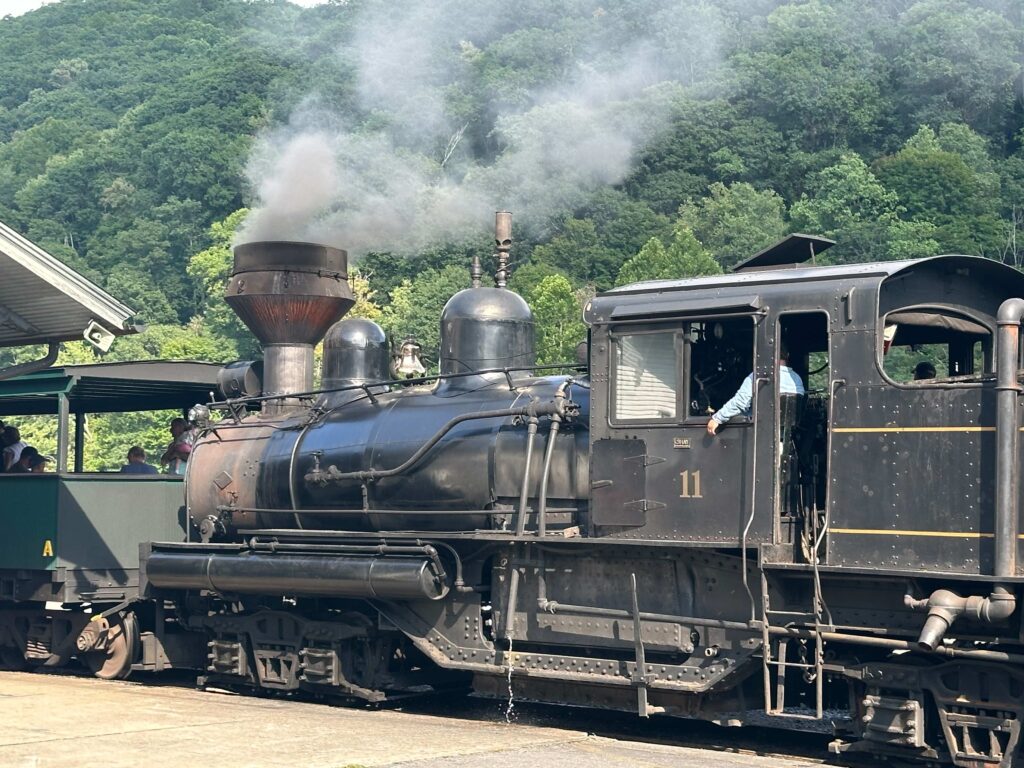 A Cass railroad Shay engine