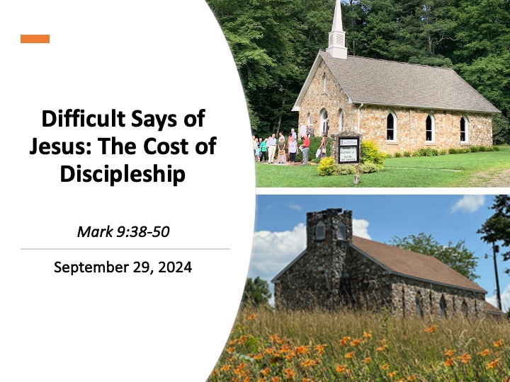 Title slide with photo of two rock churches