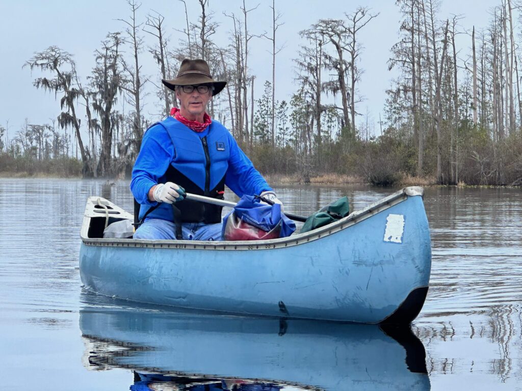 Bill paddling in the Okefenokee