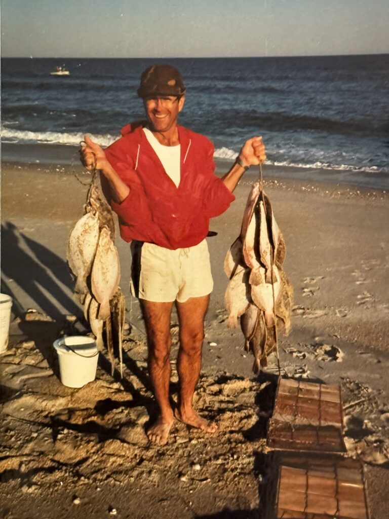 My Dad with a catch of flounder in the 1970s