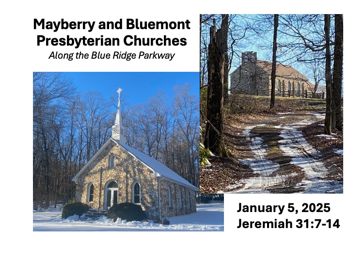 title slide with photo of churches in winter