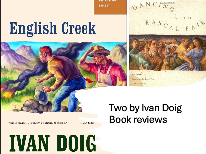 Cover photo with the two books reviewed in the post