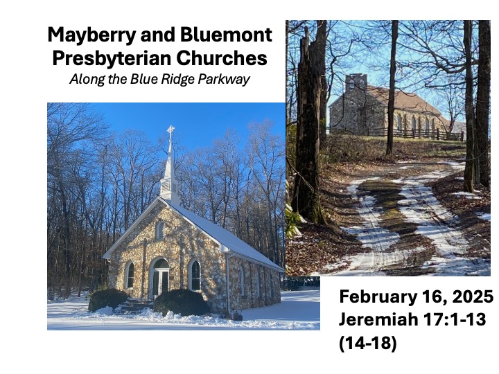 title slide with a winter snowy photo of the two churches where this sermon will be delivered