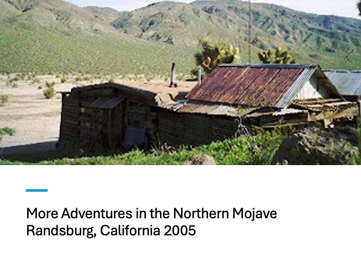 Photo of old cabins in the Mojave