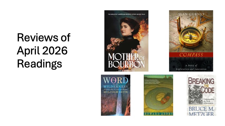Book covers for April readings