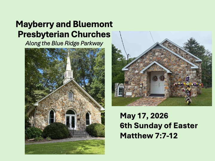 Title slide with photos of the two churches