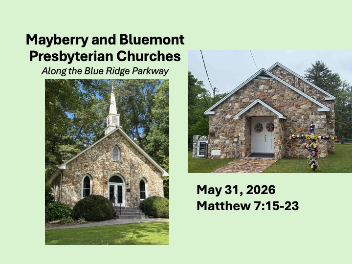 Title slide with photo of the two churches