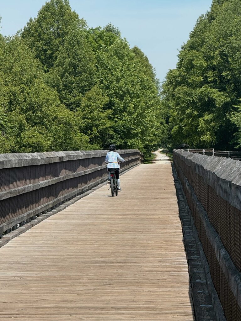 bicycling. across high bridge