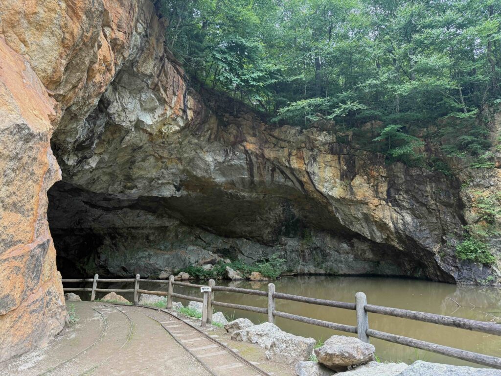 entrance to a felspar mine